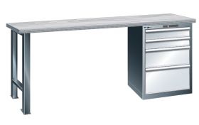 MIZA DELOVNA 2000x750X840MM 4P (RAL 5012 MODRA)