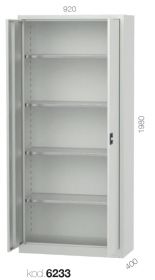 OMARA DELAVNIŠKA 920X400X1980 ECO 4 POLICE modra