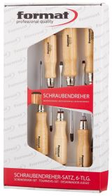 IZVIJAČI GRT 6KOS RAVNI/PH LESEN ROČAJ FORMAT