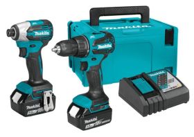 Set LXT DHP490+DTD158+DC18RC+BL1850Bx2+Makpack