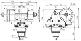 DRŽALO GNANEGA ORODJA ZA ODVALJNI REZKAR BMT75P i=1:1, n(max)=6.000[min-1], M(max)=110[Nm]