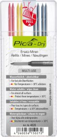 Lead set for Deep-hole marker Pica-Dry Graphite, yellow, red Pica