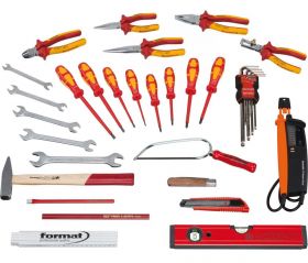 Tool assortment Electrician, 37-piece FORMAT