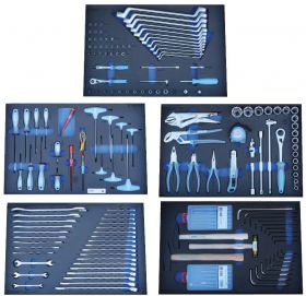 ORODJE 168-DELNO GARNITURA BTS UNIOR KLJUČI OBROČNI 6-32/12,KLJUČI NASADNI 1/4"+1/2"...