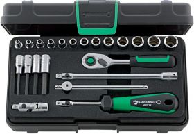 Hexagon socket wrench set 1/4" 40/44/17/5QR 22-pc. STAHLWILLE