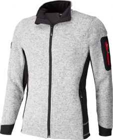 Jakna pletena iz flisa CHRISTOPH sivo-CRNA