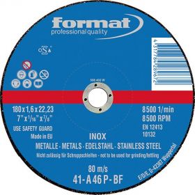 Cutting disc straight for V2A FORMAT