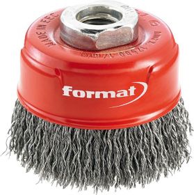 Cup brush Longlife steel M14 wavy set 60x mm FORMAT