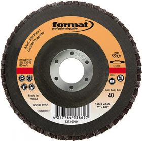 Abrasive mop discs Glass fabric curved K40 FORMAT