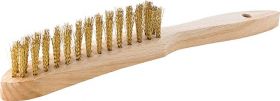 Hand wire brush brass wavy set 2-rows mm FORMAT