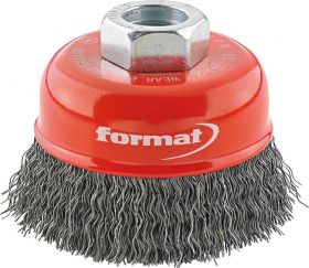 Cup brush steel M14 wavy set 60x mm FORMAT