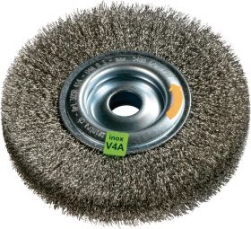 Wheel brush V4A wavy set ZEINTRA