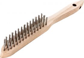 ŠČETKA ZA VŽIGALNE SVEČKE 0.35MM 3-VRSTICE RAVNA JEKLO LESSMANN