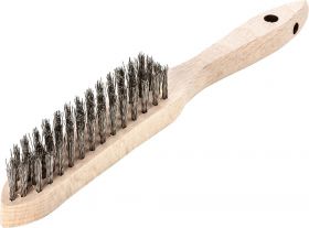 ŠČETKA ROČNA ŽIČNA 0.35MM 4-ROW VALOVITA NERJAVEČA LESSMANN