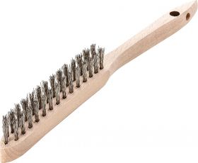 ŠČETKA ROČNA ŽIČNA 0.35MM 2-ROW VALOVITA NERJAVEČA LESSMANN