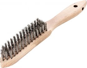 ŠČETKA ROČNA ŽIČNA 0.35MM 5-ROW VALOVITA NERJAVEČA LESSMANN