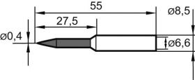 Pencil shaped solder tip extended 0832SDLF Ersa