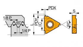 STRUŽNO DRŽALO ZA NAVOJE NOTRANJE LEVO NEVTRALNO PR-SIL-S 