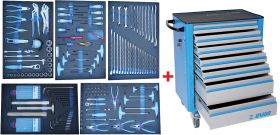 GRT ORODJA 166-DELNA + VOZIČEK 940EV4 MODER UNIOR